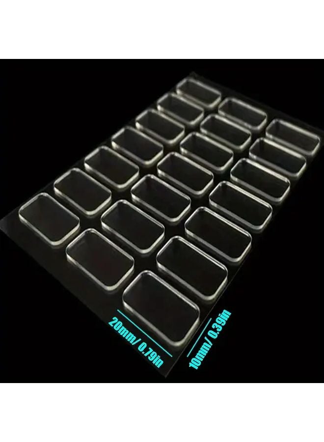 80 Pcs Heavy Duty Double Sided Adhesive Tape Transparent Traceless Glue 0 39in - Image 1