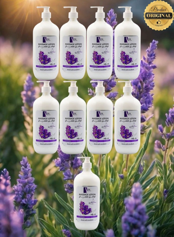 Spa System 9 Pieces Massage Lotion Lavender Enrich With Emollient - Image 1