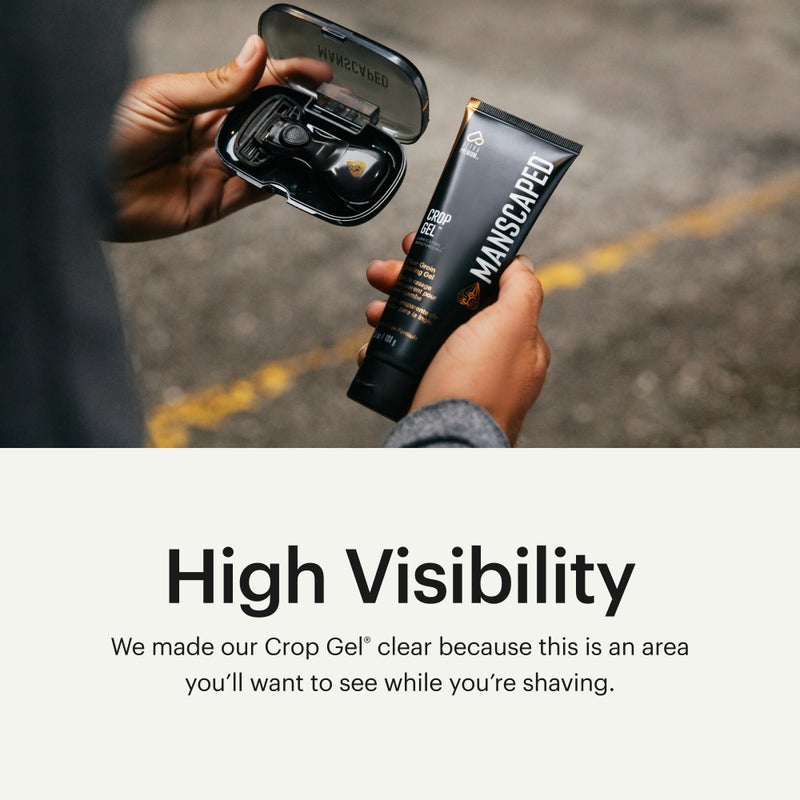 MANSCAPEDÂ® Crop GelÂ® Clear Groin Shaving Gel, Moisturizing and Lubricating Multi-Glide Formula Designed for Below-the-Waist Trimming, Vegan and Paraben-Free (3.5 oz) - Image 3