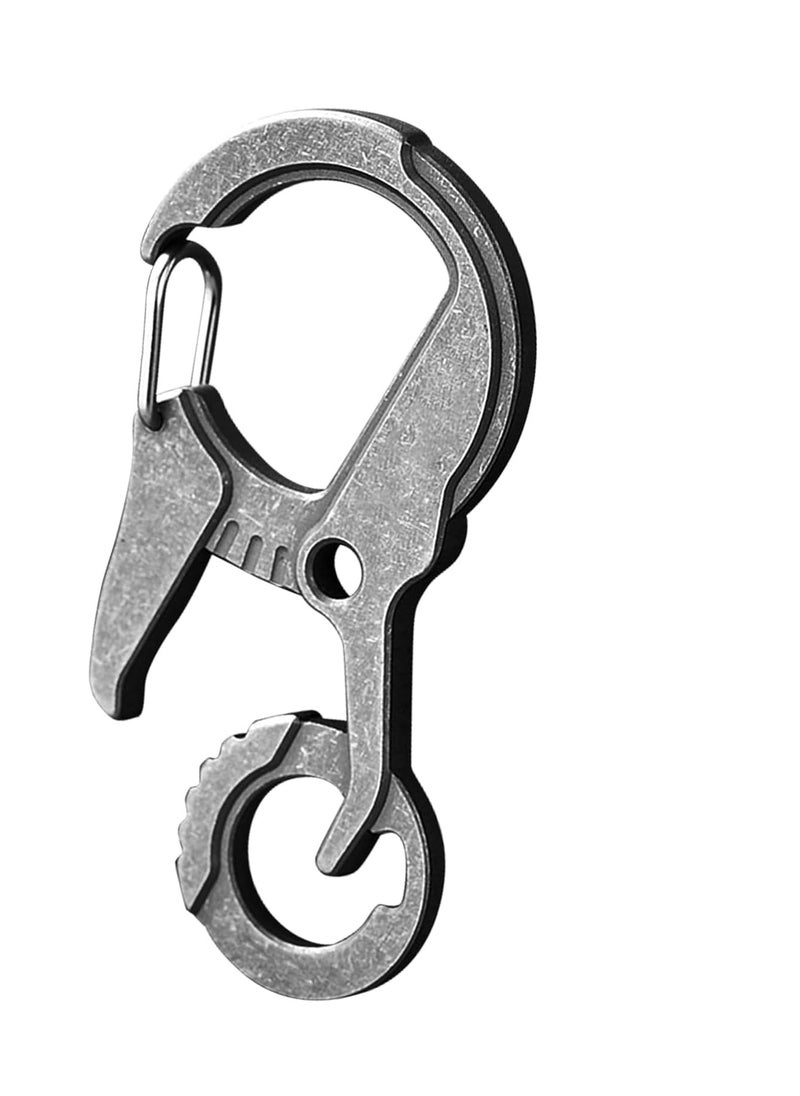 SYOSI - Titanium Carabiner Keychain Clip, Key Chain with Bottle Opener and Key Ring Hole, EDC Tactical Quick Release Keychain Carabiner Clip, Car Keys Organizer Accessories for Men and Women - Image 1