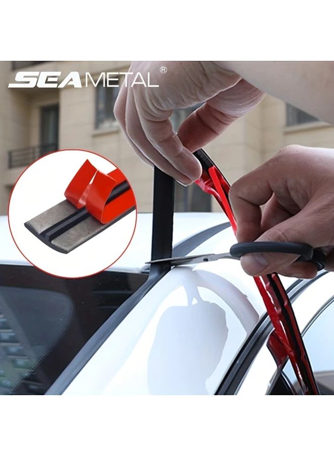 Fit T Type Car Sealing Strip 14mm 78 74inch Durable Rubber Black Silent Auto Trunk Seal Edge Trim - Image 1