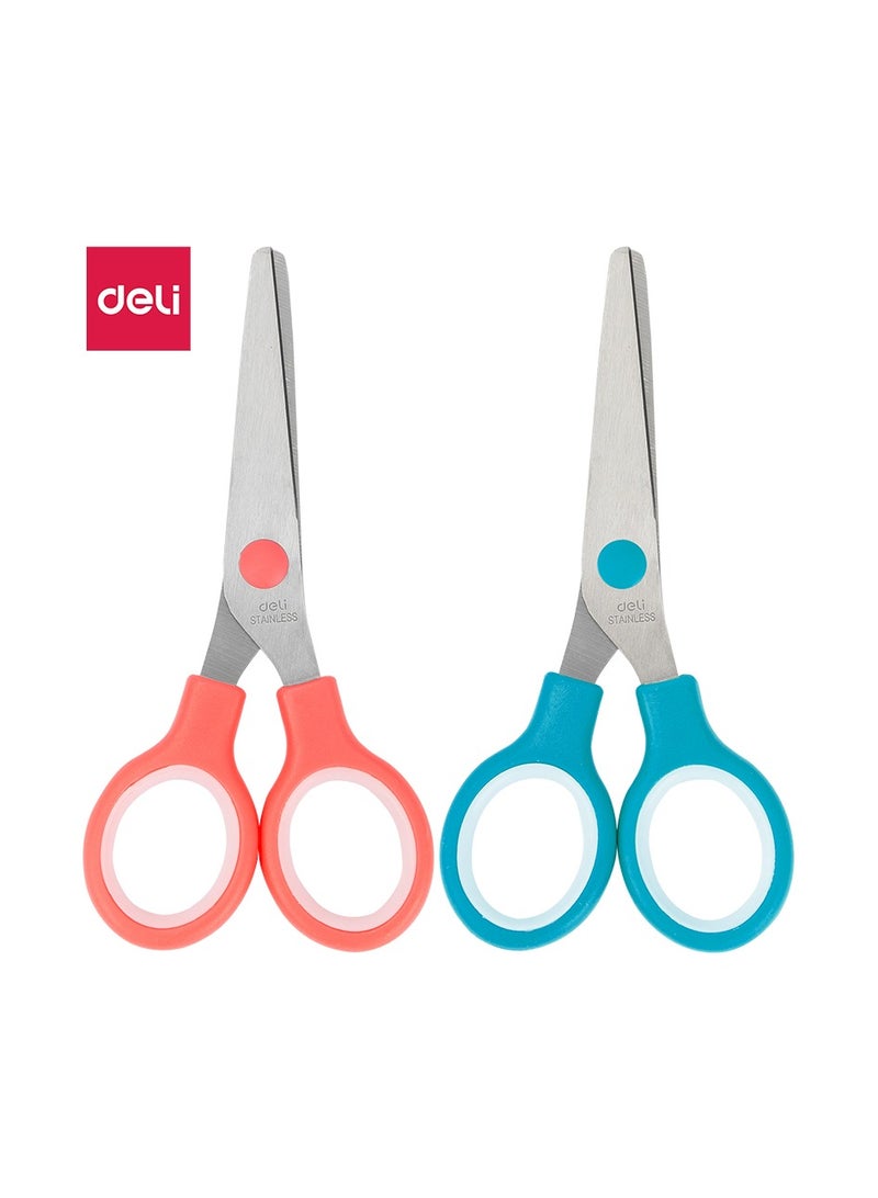 ديلي مقص مدرسي E6007 (132 مم) - أحمر وأخضر - Image 1