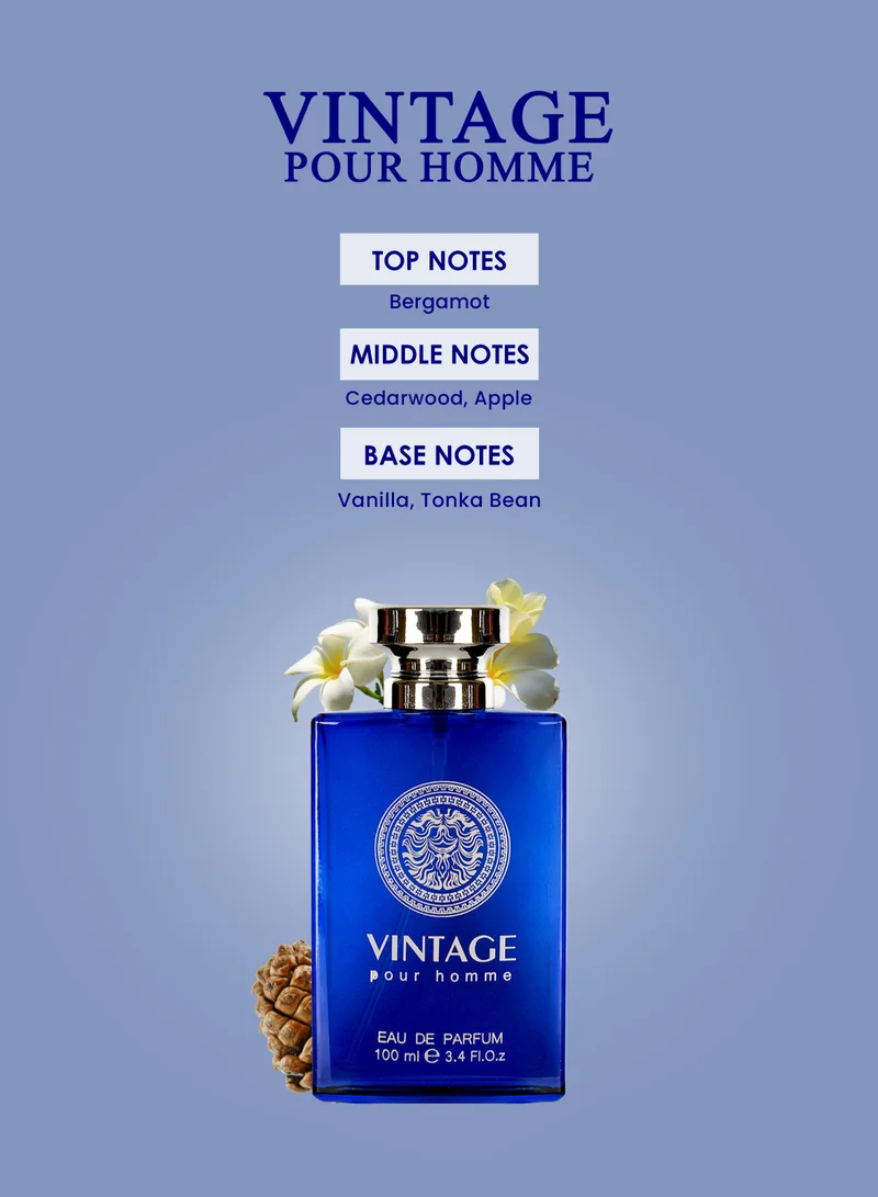 عطور مهابوب عطر فينتاج من محبوب للعطور أو دو بارفان للرجال بنفحات البرغموت والتفاح وخشب الأرز والفانيليا وفول التونكا، 100 مل