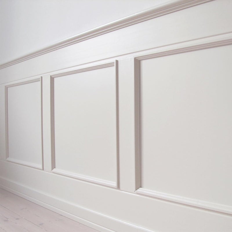 Hungbak Peel and Stick Chair Rail Panel Molding Finish Trim for Home Decoration & Wall Protection (Paintable White, 3m x 2.7cm) - Image 5