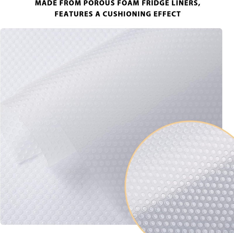Aiosscd 7PCS Shelf Mats Refrigerator Liners Washable Refrigerator Pads Fridge Mats Drawer Placemats Home Kitchen Gadgets Accessories Organization for Top Freezer(White) - Image 4