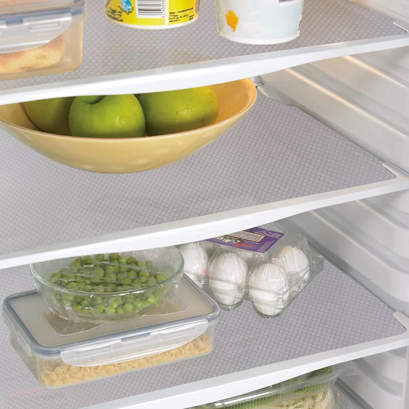 Aiosscd 7PCS Shelf Mats Refrigerator Liners Washable Refrigerator Pads Fridge Mats Drawer Placemats Home Kitchen Gadgets Accessories Organization for Top Freezer(White) - Image 1