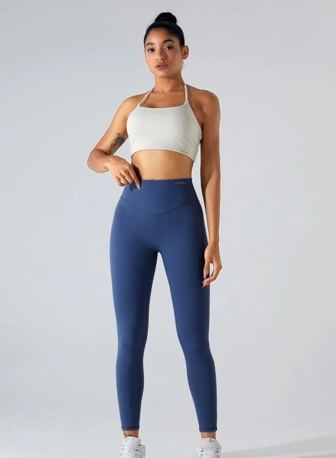 KAWN.YOGA Milky White Womens Striped Back Sleeveless Sports Bra for Women | Best Price UAE