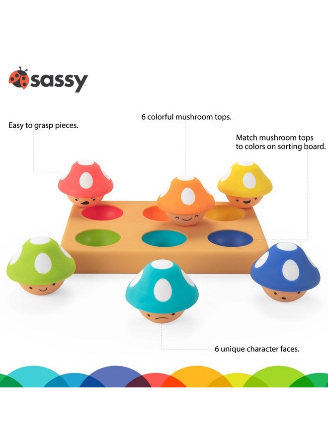 Sassy Mischievous Matching Mushrooms, Sorting Board, Social Emotional Learning Toy, STEM, 12+ Months - Image 2