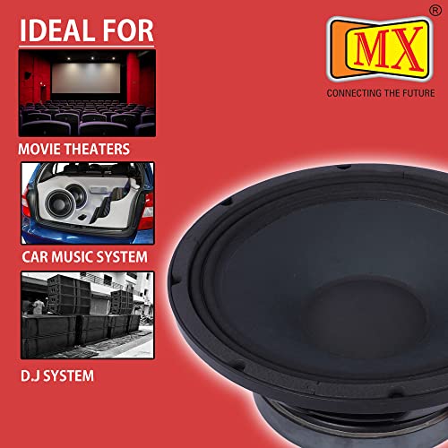 MX سماعة سوب ووفر MX بحجم 10 بوصة – 250 واط RMS 4 أوم لمشغل الصوت العميق للسيارة، المسرح المنزلي، الدي جي، أنظمة الصوت الاستوديو – ووفر عالي القدرة لصوت منخفض التردد غني - Image 5