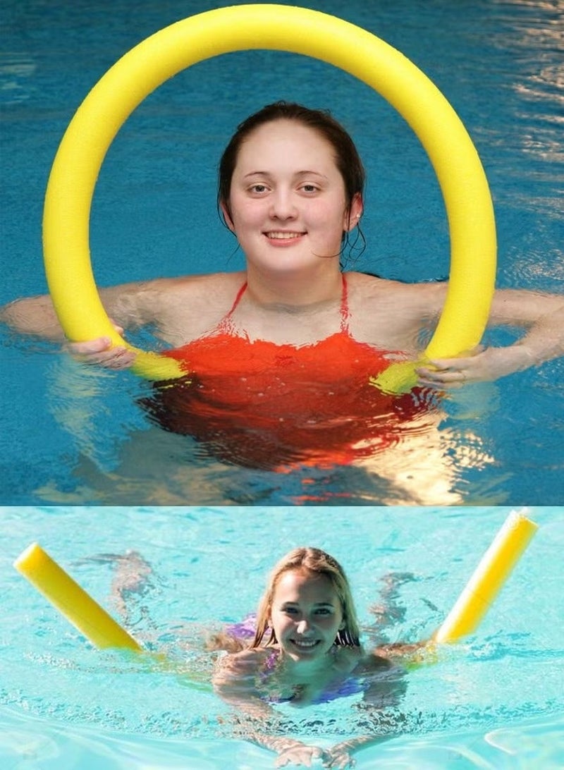 Toy Box Swimming Noodle Foam Float Aid for Water Relaxation and Sports - Yellow - Image 5