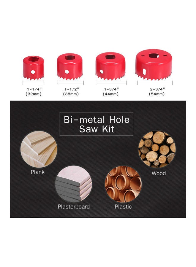 NIBEMINENT 6-Piece Bi-Metal Hole Saw Red/Black - Image 5