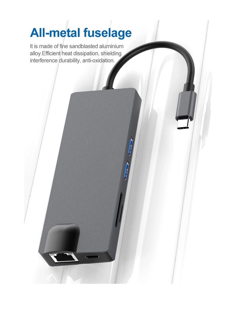 glassology 8 in 1 USB Type C with 4K HDMI, FHD VGA, SD micro SD Card reader, 3 USB 3.0 ports, Gigabit Ethernet port and 100W Multiport Adapter Compatible MacBook Pro Air M3 M2 M1 iPad Pro M4 iPhone 16 15 Pro Max  - Image 4