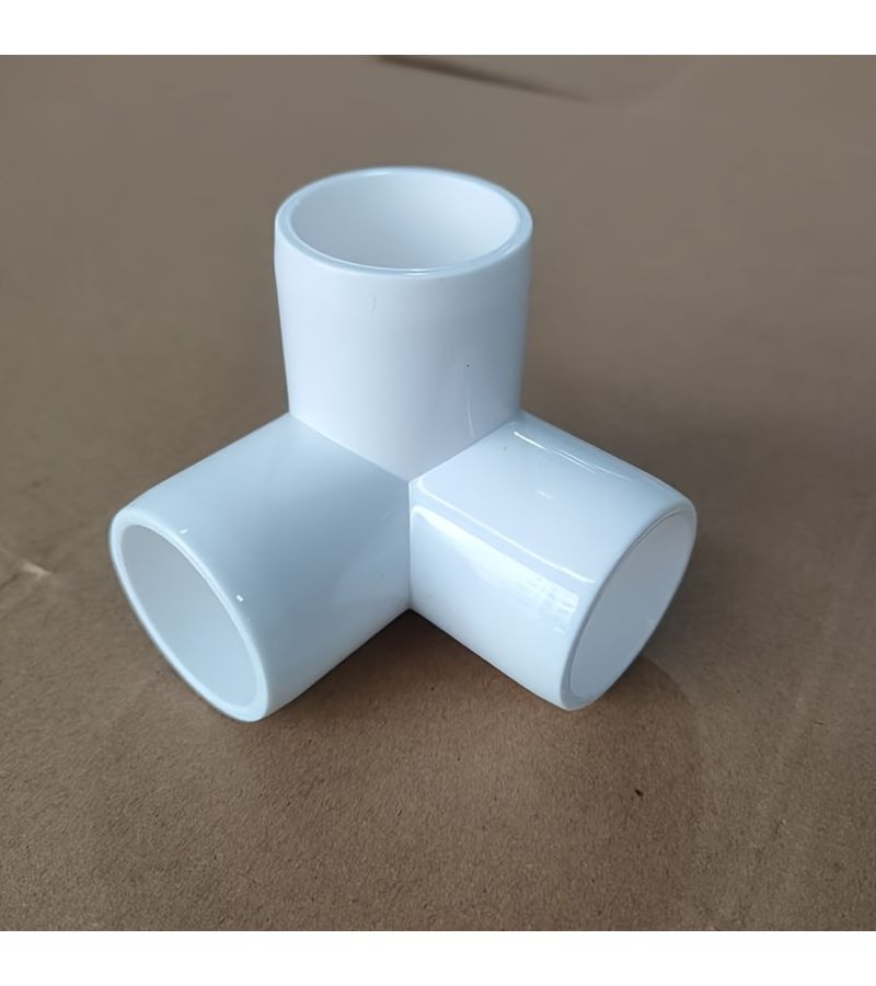 2 قطعة من موصل أنابيب PVC ثلاثي الاتجاهات، تركيبات سباكة شديدة التحمل لتصريف المياه ومشاريع DIY - Image 3