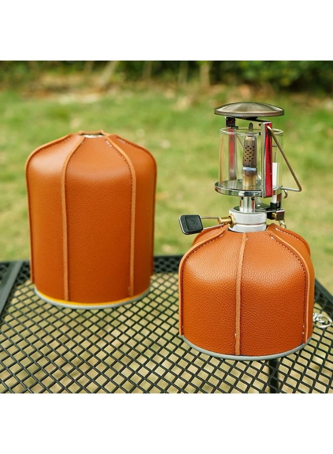 230g PU Leather Camping Fuel Gas Canister Cover Protector Gas Tank Cover Gas Cylinder Storage Protector - Image 3
