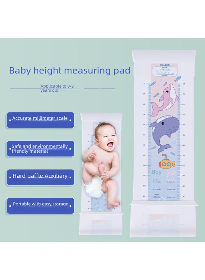 [Sticker + Storage Bag] Infant Height Measuring Pad Baby Height Measuring Device Cute Cartoon Measuring Ruler-Specifications:Happy Paradise (Basic) [Shoe Size Comparison Table]]