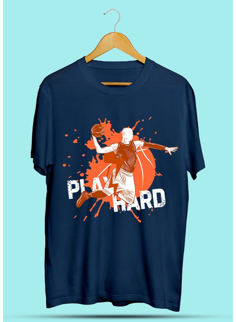 SHOP NEW ARRIVALS Play Hard Basketball T-Shirt – Basketball Graphic Tee | Sports Gift for Players, Coaches & Basketball Fans - Image 1