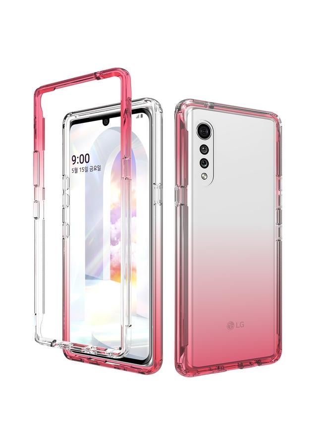 S-TOP Case For LG Velvet Shockproof High Transparency Two-color Gradual Change PC+TPU Candy Colors Phone Protective Case - Image 1