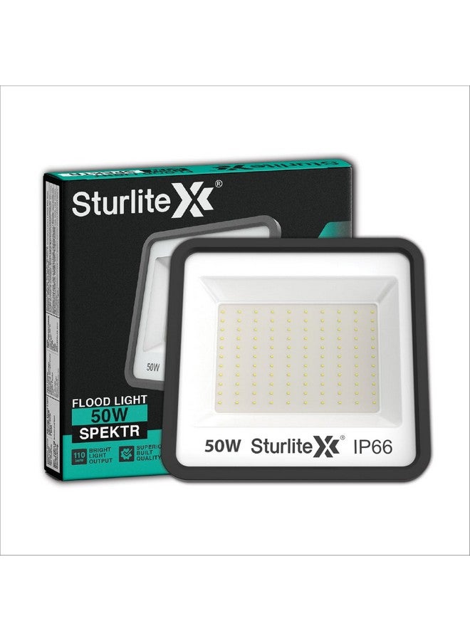 Sturlite Spektr 50 W LED Flood Light| Cool White 6500K Color Temperature LED Lamp| IP66 Waterproof Surge Protection Focus Light for Factory, Garage, Parking, Garden, Playground & Shop - (Pack of 1) - Image 1
