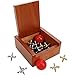 WE Games Metal Jacks Set Classic Jacks Game with 2 Red Balls in Keepsake Wooden Box Nostalgic Floor Game - Image 2