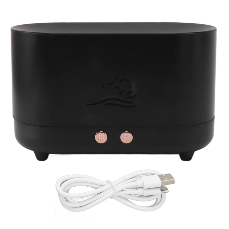 جهاز عطور محاكاة XinrZythrop مع موزع زيوت عطرية USB سعة 225 مل وإضاءة LED بتأثير اللهب، هادئ 35 ديسيبل، مادة ABS، للمنزل والمكتب والمقهى - Image 1