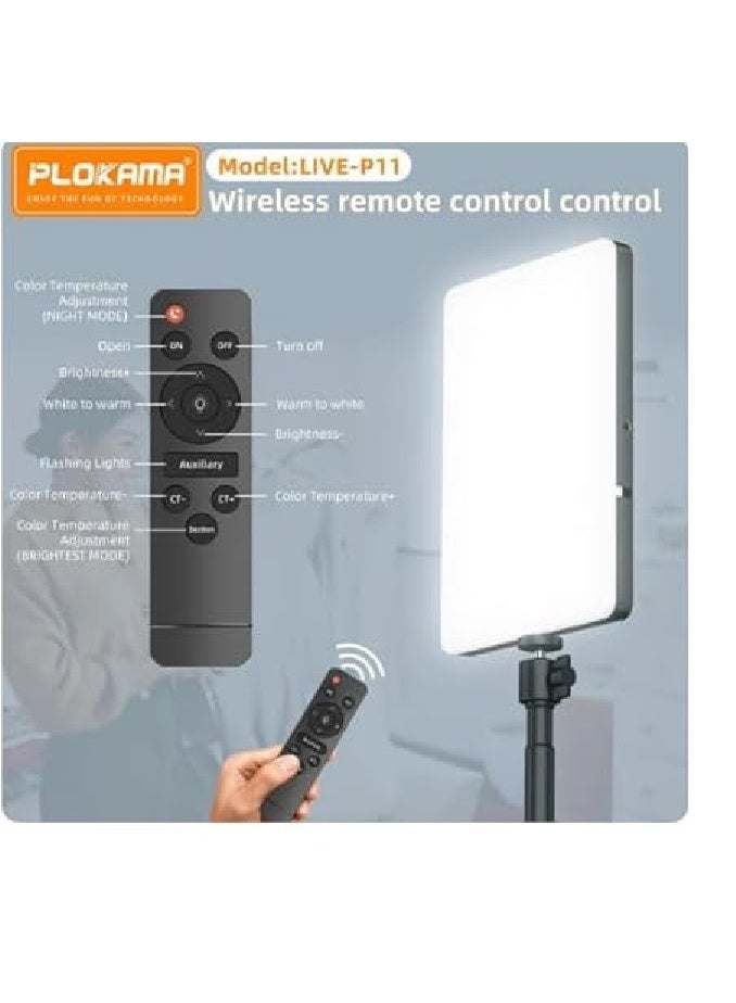 التخطيط كشاف ليداضاءة احترافيه LIVE P11 من مع جهاز خرزة ليد مع 3 الوان اضاءة مختلفة (ابيض - اصفر - ميكس ) لصنع المحتوى و البث المباشر و التصوير الاحترافى . - Image 5