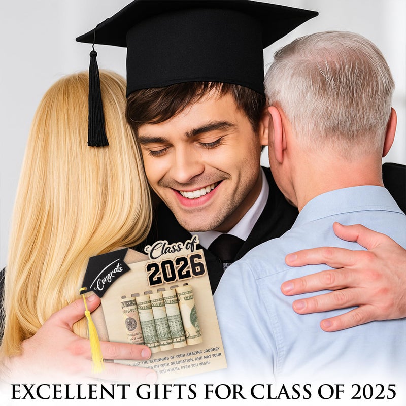 KATINAT Class of 2026 Graduation Money Holder 2026, Wooden Graduation Money Cash, 2026 Graduation Gifts for Daughter, Son, Senior College University Graduates Gift - Image 4