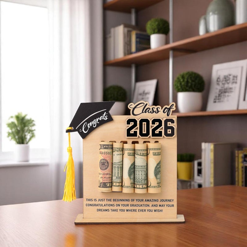 KATINAT Class of 2026 Graduation Money Holder 2026, Wooden Graduation Money Cash, 2026 Graduation Gifts for Daughter, Son, Senior College University Graduates Gift - Image 5