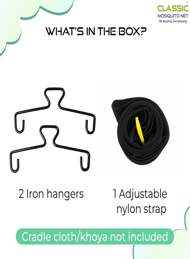 Evafly Baby Car Cradle Swing for 0-18 Months for Travel Cradle Swing with Adjustable Safety Belt & Hangers, Easy Installation, Comfortable Baby Swing Support, Cradle not Included - Image 4