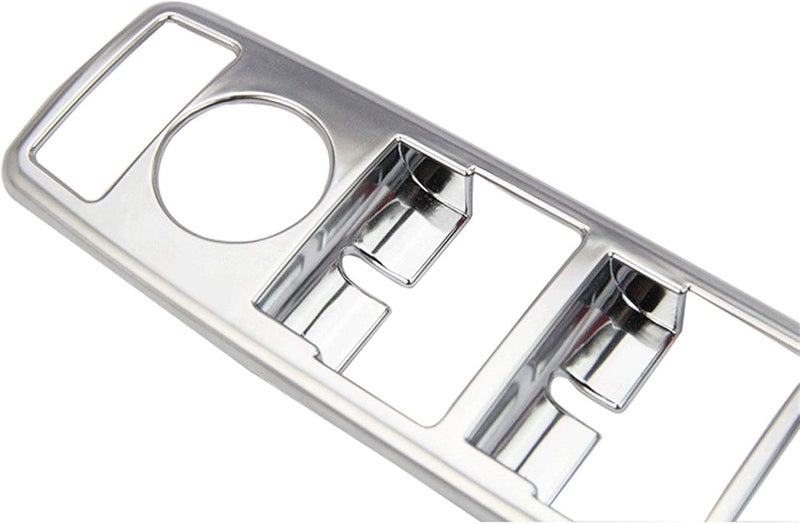 QASULER Chrome Silver Window Switch Cover Trim for Tesla Model S/X - Image 3
