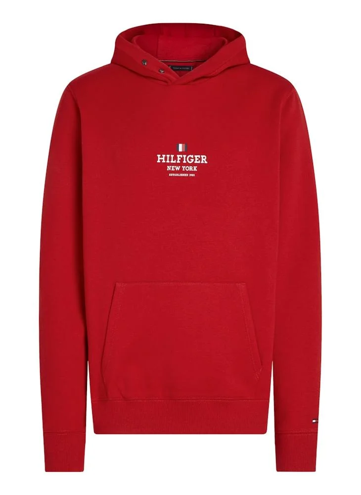TOMMY HILFIGER Rwb Graphic Print Pull Over Hoodie