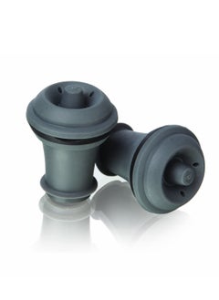 SYOSI Wine Saver Pump with 2 Vacuum Bottle Stoppers Black Black Pump 4 Stoppers  - Image 3