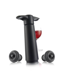 SYOSI Wine Saver Pump with 2 Vacuum Bottle Stoppers Black Black Pump 4 Stoppers  - Image 2