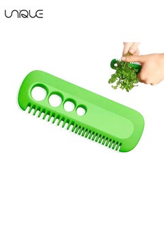 Unique 1 Pcs Herb Stripping Tool,Mini Vegetable Leaf Peeler Herb Stripper ,Chard, Collard Greens, Thyme, Basil, Cilantro Tool Kitchen Gadgets Green Leaf Herb Stripper (Green)  - Image 1