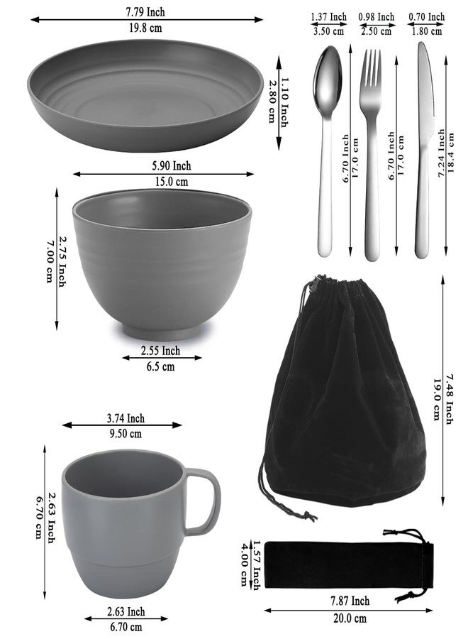 Berglander طقم أدوات طعام للتخييم من بيرغلاندر لشخصين، يتضمن ملاعق وشوك وسكاكين، من مستلزمات التخييم الأساسية، وإكسسوارات التخييم للسفر والنزهات والأنشطة الخارجية، سهل الحمل والتنظيف. - Image 2