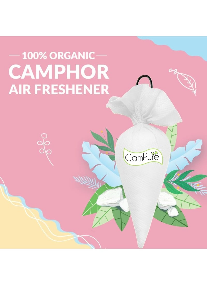 Mangalam MANGALAM Campure Camphor Cone (Bhimseni) Pack of 2-100% Organic | Air Freshener for Car, Wardrobe, Office Cabin's, Drawers, Travel Bag & Bathroom  - Image 2