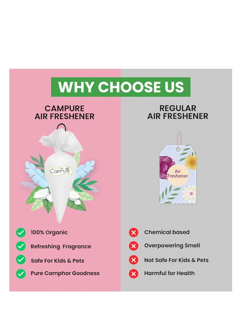 Mangalam MANGALAM Campure Camphor Cone (Bhimseni) Pack of 2-100% Organic | Air Freshener for Car, Wardrobe, Office Cabin's, Drawers, Travel Bag & Bathroom  - Image 3