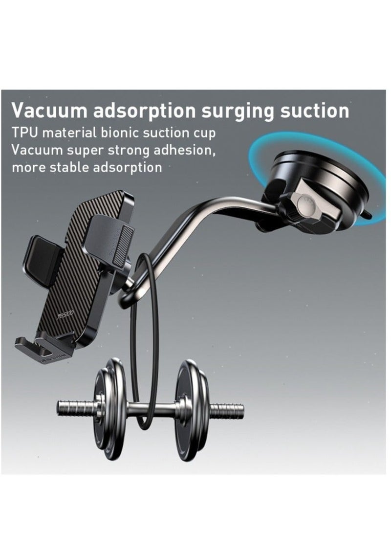 Yesido C172 Suction Cup Type Bending Arm Car Phone Holder (Black) - Image 3