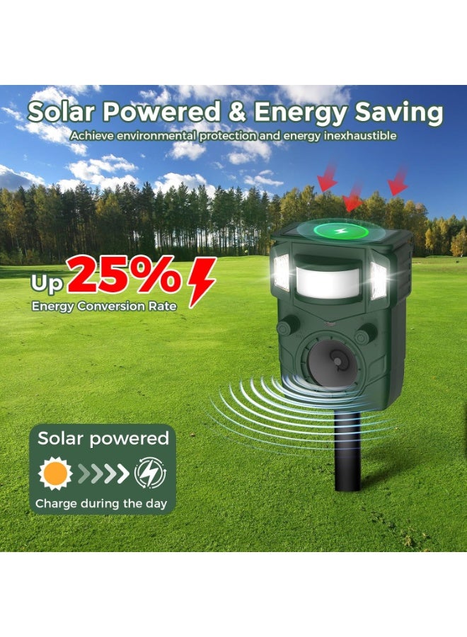 عام طارد الحيوانات بالموجات فوق الصوتية الشمسية المطورة في الهواء الطلق في عام 2025 - الغزلان الرياضية المنشطة والسنجاب والقطط والراكون والكلاب والطيور والطيور والطيور رادع ، وتردد متعددة التردد ، ساحة مسح الموجات فوق الصوتية ، حديقة ، مزرعة ، مزرعة ، مزرعة ، مزرعة ، مزرعة ، مزرعة - Image 5