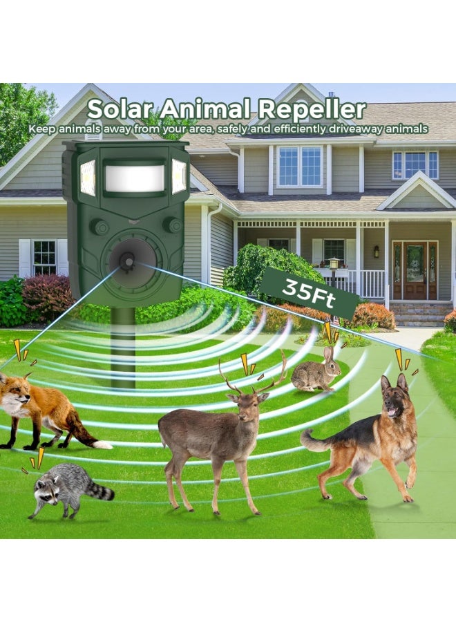 عام طارد الحيوانات بالموجات فوق الصوتية الشمسية المطورة في الهواء الطلق في عام 2025 - الغزلان الرياضية المنشطة والسنجاب والقطط والراكون والكلاب والطيور والطيور والطيور رادع ، وتردد متعددة التردد ، ساحة مسح الموجات فوق الصوتية ، حديقة ، مزرعة ، مزرعة ، مزرعة ، مزرعة ، مزرعة ، مزرعة - Image 3
