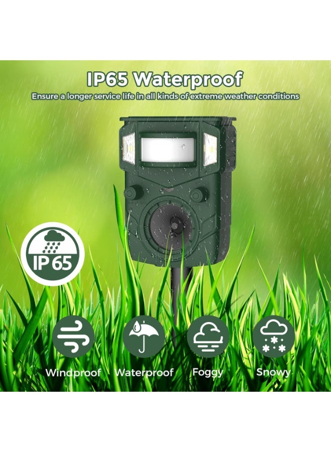 عام طارد الحيوانات بالموجات فوق الصوتية الشمسية المطورة في الهواء الطلق في عام 2025 - الغزلان الرياضية المنشطة والسنجاب والقطط والراكون والكلاب والطيور والطيور والطيور رادع ، وتردد متعددة التردد ، ساحة مسح الموجات فوق الصوتية ، حديقة ، مزرعة ، مزرعة ، مزرعة ، مزرعة ، مزرعة ، مزرعة - Image 4