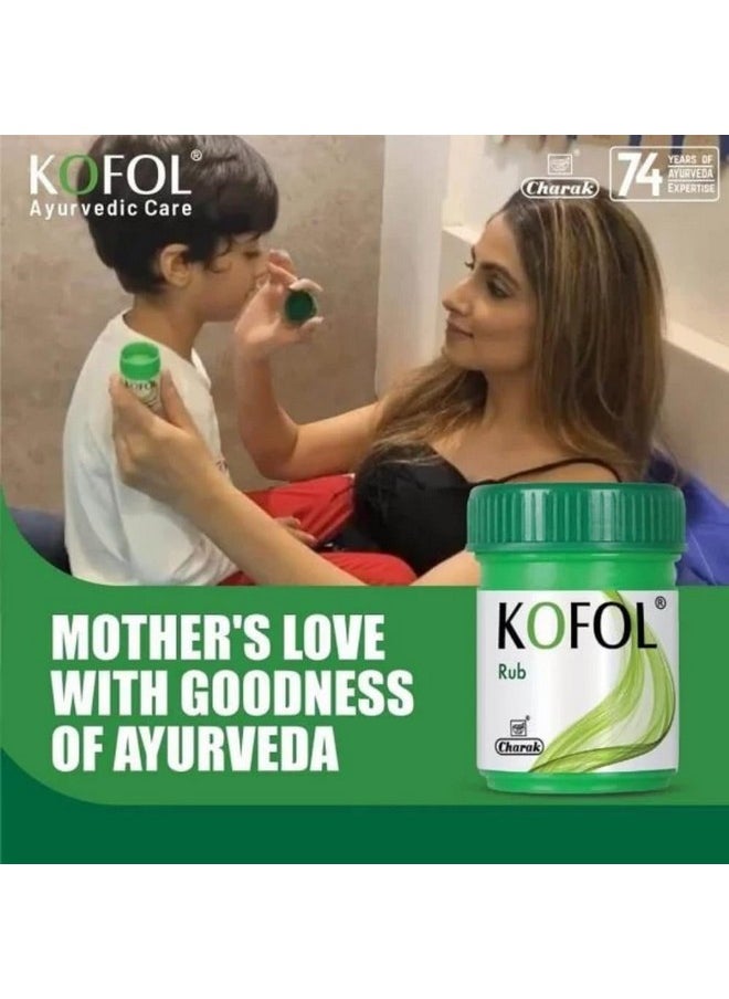 Charak Kofol Rub For Old, Cough, Blocked Nose, Headache, Body Ache, Muscular Stiffness And Breathing Difficulty - 25Ml (Pack Of 2)  - Image 4