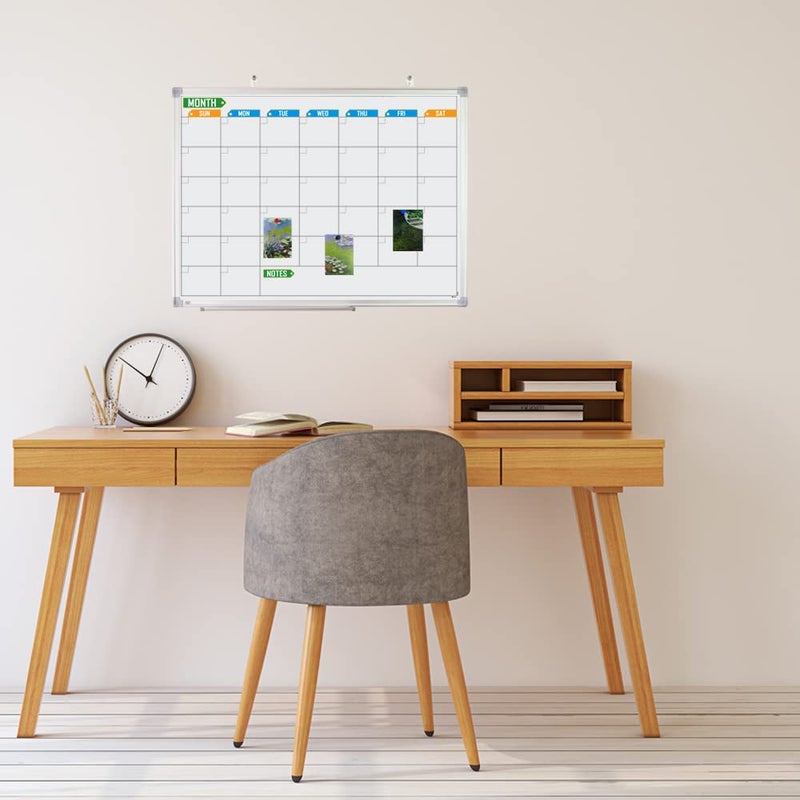 Lockways Dry Erase Calendar Whiteboard, White Board Monthly 24" x 18", Wall-Mounted Aluminum Framed Calendar Board - Image 5