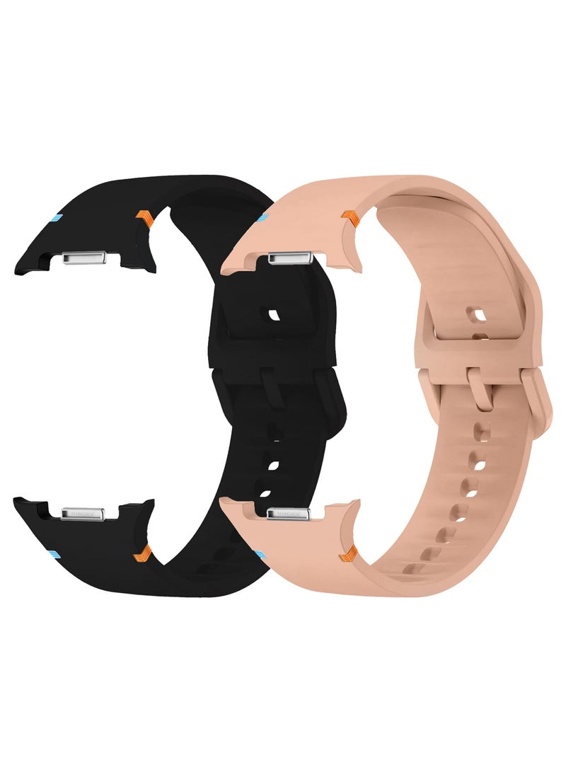 CATANES 2Packs Sport Band for Galaxy Watch 8 40mm 44mm and Watch 8 Classic 46mm, Silicone Replacement Strap, M/L Size - Image 1