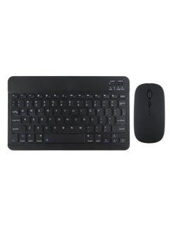 DIGI CORE Universal Portable Rechargeable Mini Wireless Keyboard And Mouse Combo For Tablet Mobile Phone IOS Android And Windows Black 