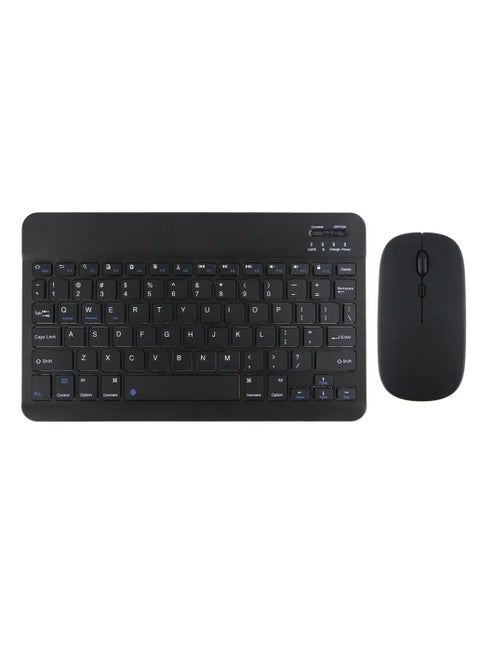 Universal Portable Rechargeable Mini Wireless Keyboard And Mouse Combo For Tablet Mobile Phone IOS Android And Windows Black