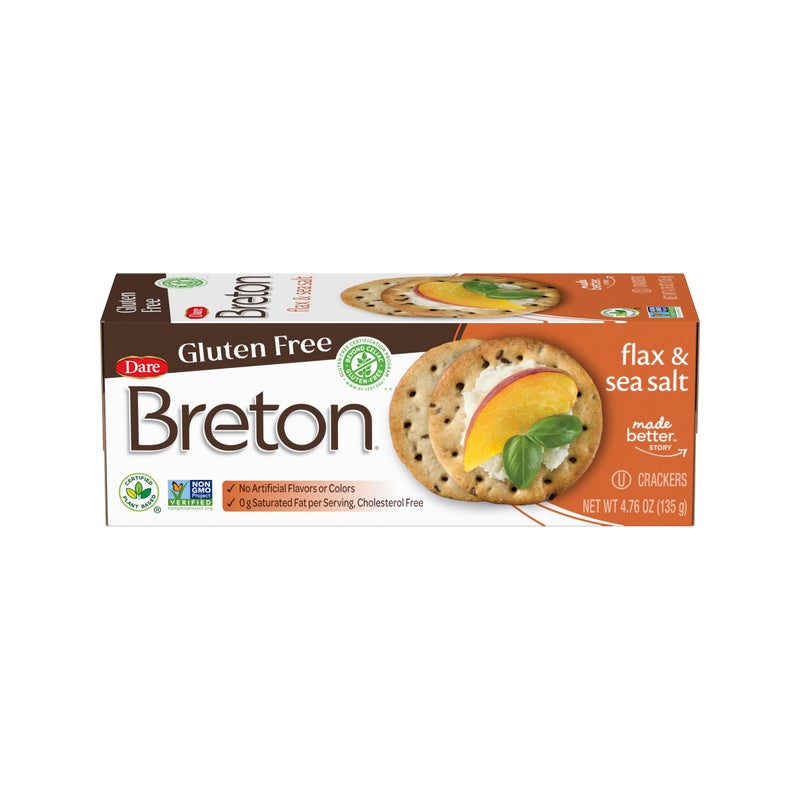 Dare Breton Gluten Free Crackers Original with Flax 476 OuncePack of 1 - Image 3
