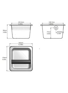 Rattleware Rattleware Heavy-Duty Knock Box - Stainless Steel Espresso Puck Disposal with Welded Bar, Durable & High-Performance for Baristas, Home, Cafe & Commercial Use (6 x 5.5 x 4 Inches)  - Image 2