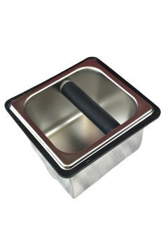 Rattleware Rattleware Heavy-Duty Knock Box - Stainless Steel Espresso Puck Disposal with Welded Bar, Durable & High-Performance for Baristas, Home, Cafe & Commercial Use (6 x 5.5 x 4 Inches)  - Image 3