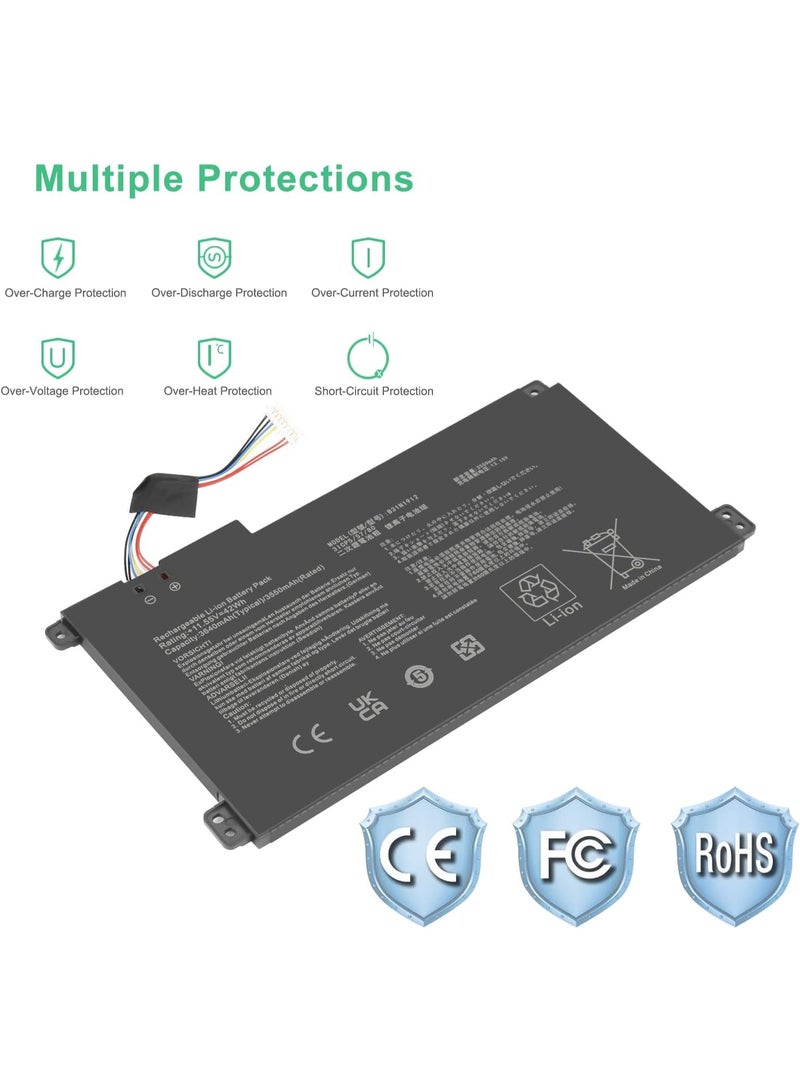 Terabyte بطارية بديلة B31N1912 C31N1912 لجهاز VivoBook Go 14 E410M E410MA GO 15 E510 E510M E510MA E410KA E510KA L410MA L510MA F414MA R522MA E410KA-EKA 0377WS EE410KA-EK037TS E410MA-BV1312WS E510MA-EJ614 11.55V - Image 2