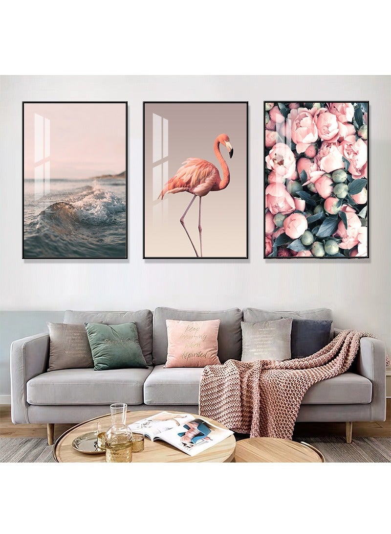 ARS Abstract Painting Print of 3PCS Wall Art Bright Style Minimalist Decor Modern Abstract Canvas Prints Poster Picture Framed Paintings Decorations